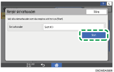 Bild på användarpanelens skärm