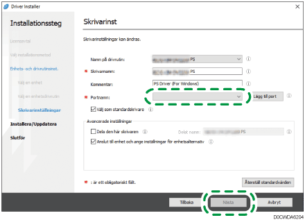 Bild på installation av drivrutin
