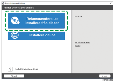 Bild på installation av drivrutin
