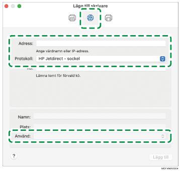 Bild på drivrutinens skärmbild