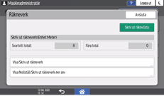 Bild på användarpanelens skärm
