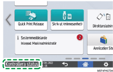 Bild på användarpanelens skärm