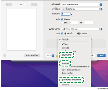 ภาพประกอบหน้าจอไดรฟ์เวอร์