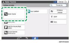 İşletim paneli ekran görseli