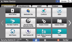 İşletim paneli ekran görseli