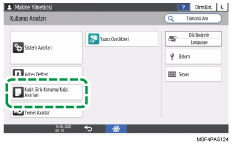 İşletim paneli ekran görseli