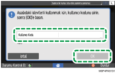İşletim paneli ekran görseli