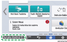 İşletim paneli ekran görseli