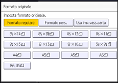 Illustrazione della schermata sul pannello di controllo