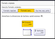 Illustrazione della schermata sul pannello di controllo