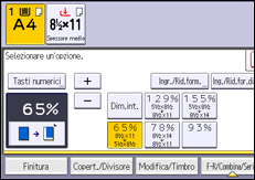 Illustrazione della schermata sul pannello di controllo