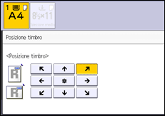 Illustrazione della schermata sul pannello di controllo