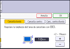 Illustrazione della schermata sul pannello di controllo