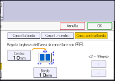 Illustrazione della schermata sul pannello di controllo