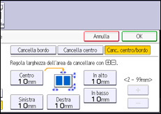 Illustrazione della schermata sul pannello di controllo