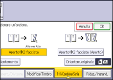 Illustrazione della schermata sul pannello di controllo