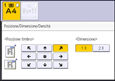 Illustrazione della schermata sul pannello di controllo