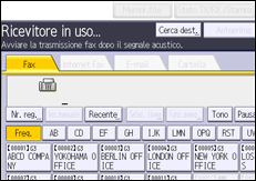 Illustrazione della schermata sul pannello di controllo