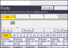 Illustrazione della schermata sul pannello di controllo