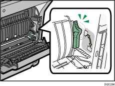 Illustrazione del lato posteriore della macchina