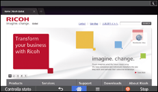 Illustrazione della schermata sul pannello di controllo