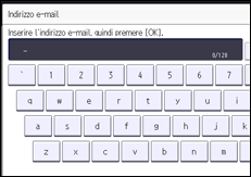 Illustrazione della schermata sul pannello di controllo