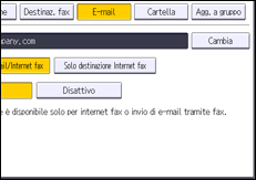 Illustrazione della schermata sul pannello di controllo