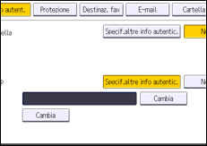 Illustrazione della schermata sul pannello di controllo