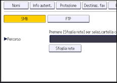 Illustrazione della schermata sul pannello di controllo
