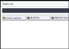 Illustrazione della schermata sul pannello di controllo