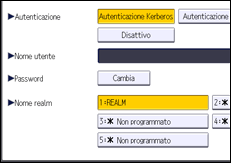 Illustrazione della schermata sul pannello di controllo