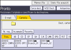 Illustrazione della schermata sul pannello di controllo