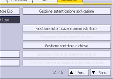 Illustrazione della schermata sul pannello di controllo