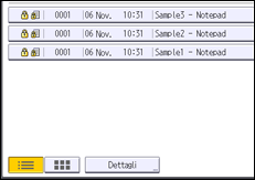 Illustrazione della schermata sul pannello di controllo