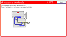Illustrazione della schermata sul pannello di controllo