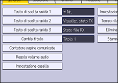 Illustrazione della schermata sul pannello di controllo