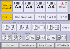 Illustration de l'écran du panneau de commande