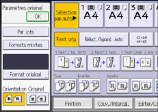 Illustration de l'écran du panneau de commande