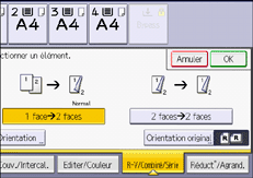 Illustration de l'écran du panneau de commande