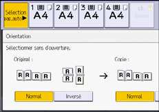 Illustration de l'écran du panneau de commande