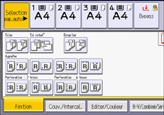 Illustration de l'écran du panneau de commande