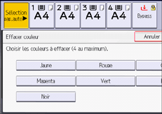 Illustration de l'écran du panneau de commande