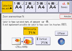Illustration de l'écran du panneau de commande