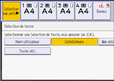 Illustration de l'écran du panneau de commande