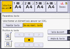 Illustration de l'écran du panneau de commande