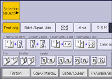 Illustration de l'écran du panneau de commande