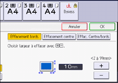 Illustration de l'écran du panneau de commande