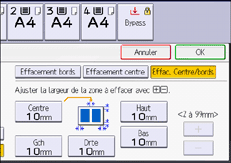 Illustration de l'écran du panneau de commande
