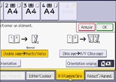 Illustration de l'écran du panneau de commande
