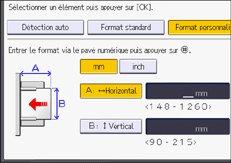 Illustration de l'écran du panneau de commande